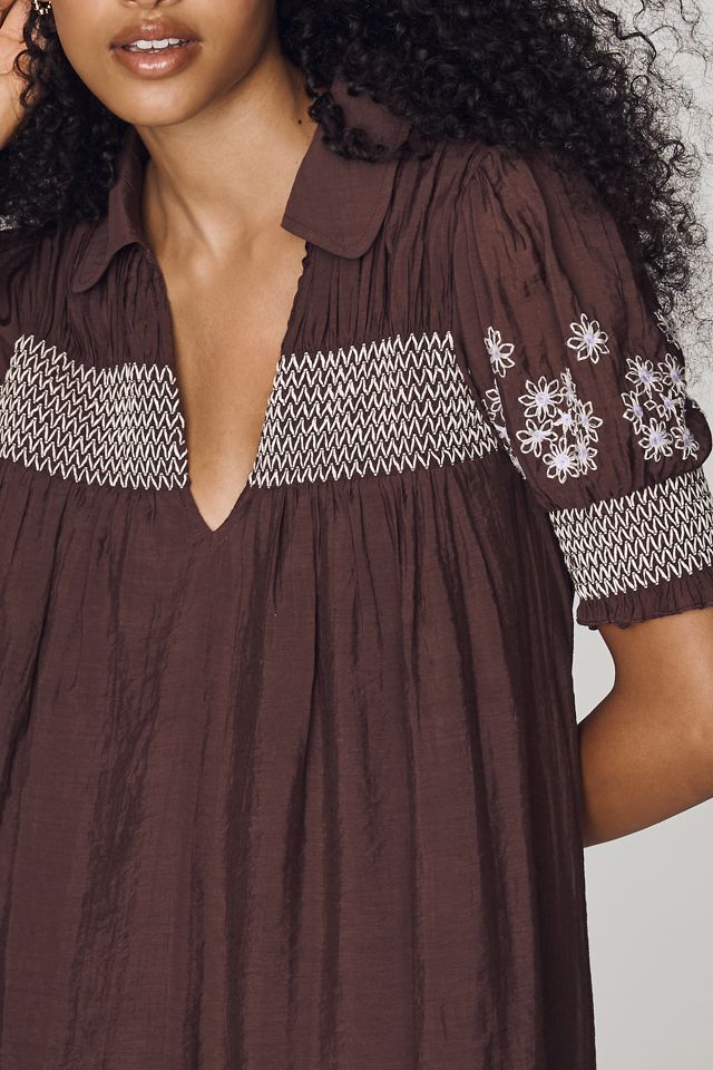 By Anthropologie Puff-Sleeve Mini Dress #3
