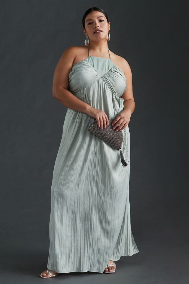 Tie-Back Halter Maxi Dress #6