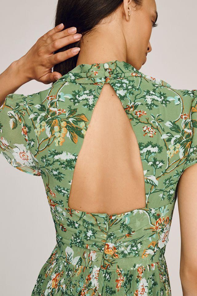 By Anthropologie V-Neck Tie Midi Dress #3