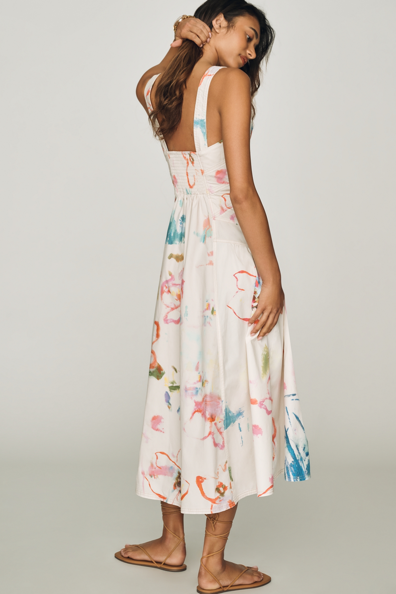 Pilcro Drop Waist Midi Dress