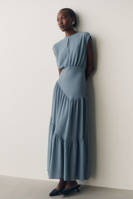 By Anthropologie Waisted Cap-Sleeve Dress