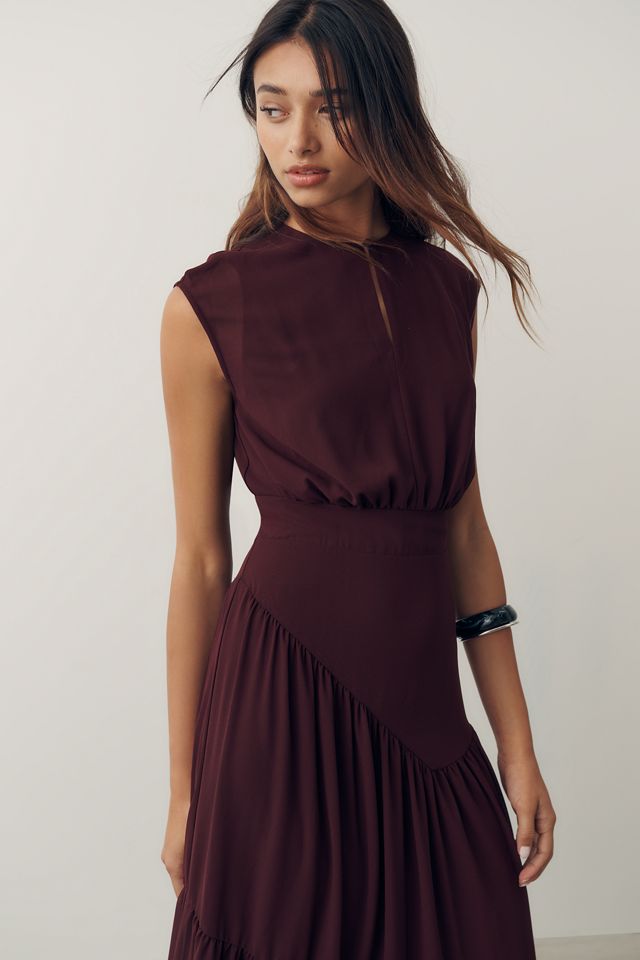 By Anthropologie Tailliertes Midi-Kleid mit Flügelärmeln #3