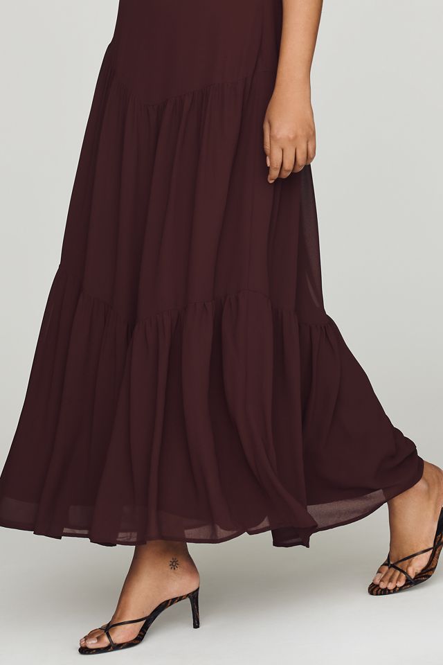 By Anthropologie Tailliertes Midi-Kleid mit Flügelärmeln #5