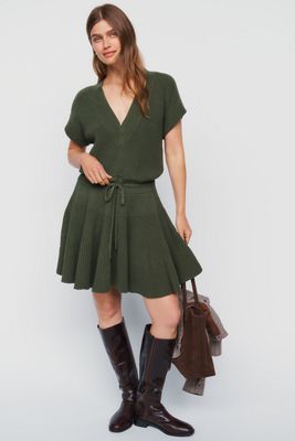 By Anthropologie V-Neck Sweater Mini Dress