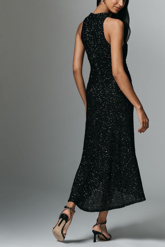 Bishop + Young Halter Sequin Midi Dress #1