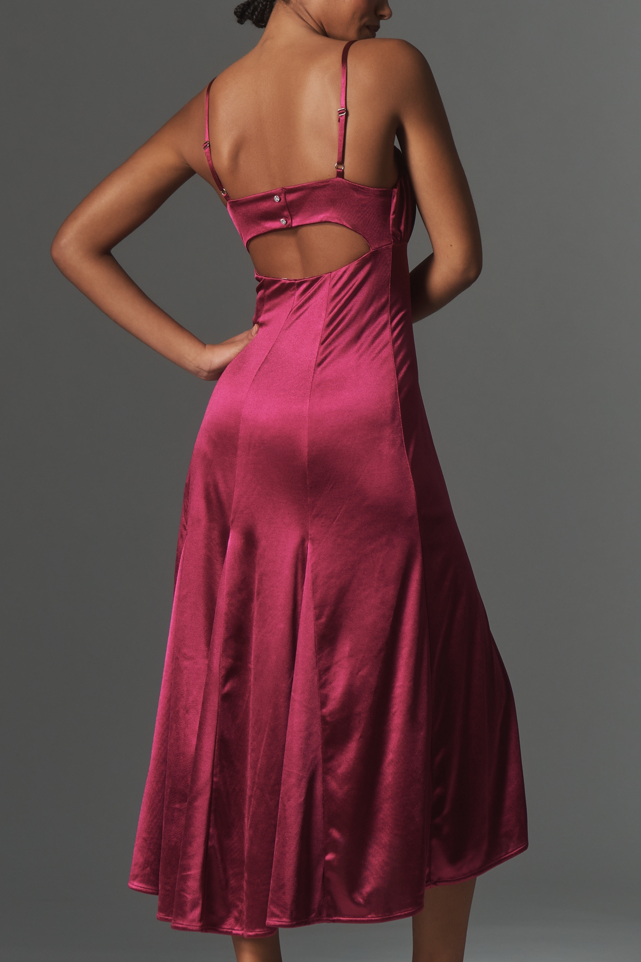 By Anthropologie Sleeveless Drop-Waist Midi Dress