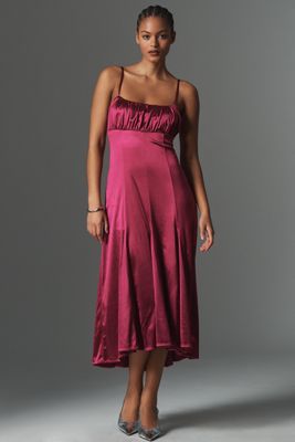 By Anthropologie Sleeveless Drop-Waist Midi Dress