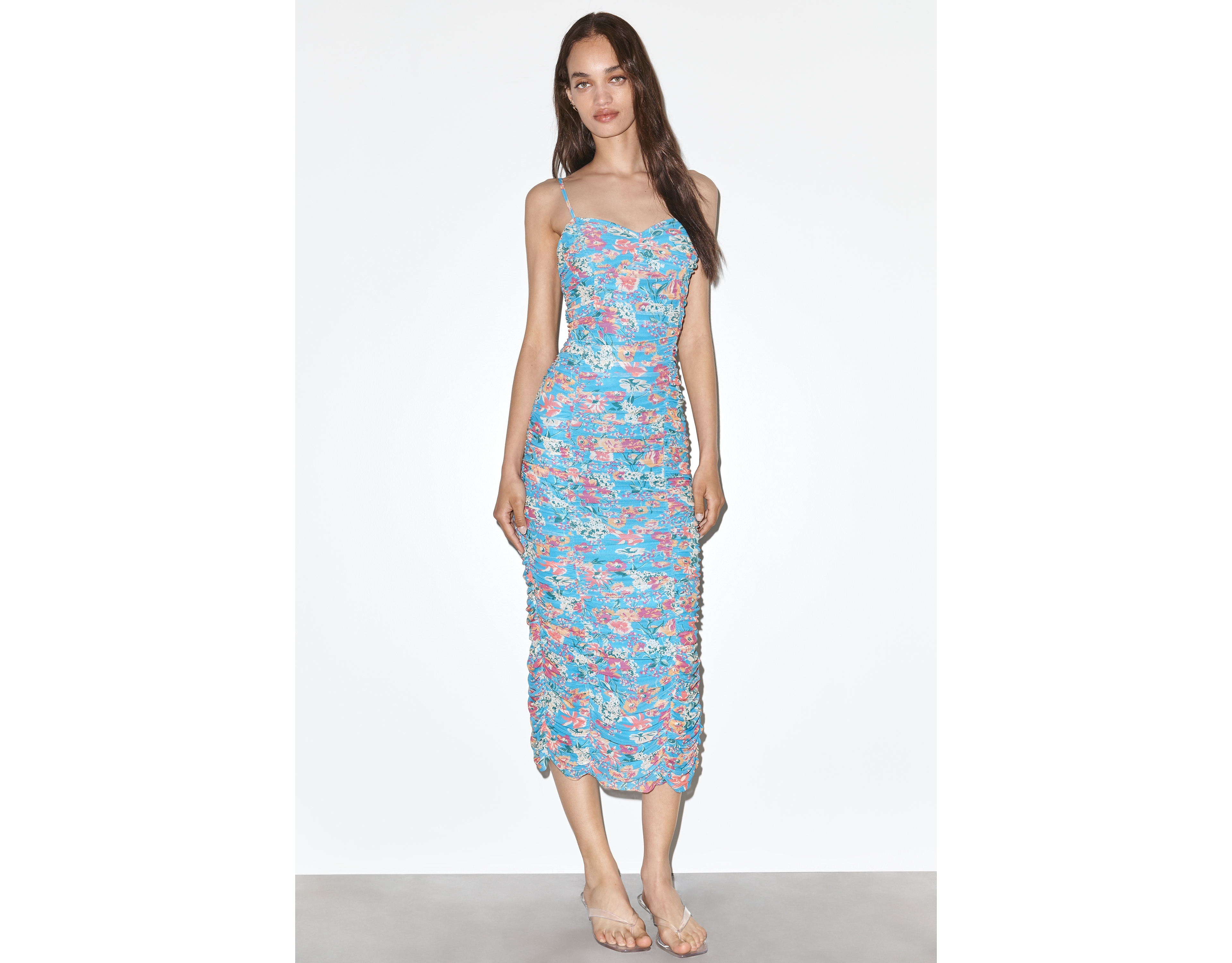 By Anthropologie Ruched Midi Dress