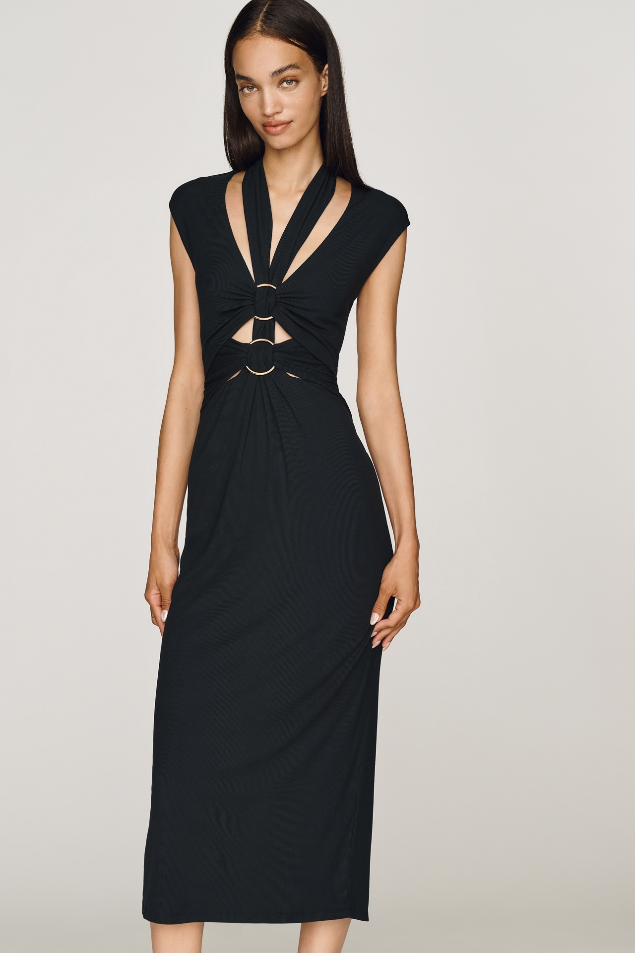 By Anthropologie Strappy Hardware Midi Dress