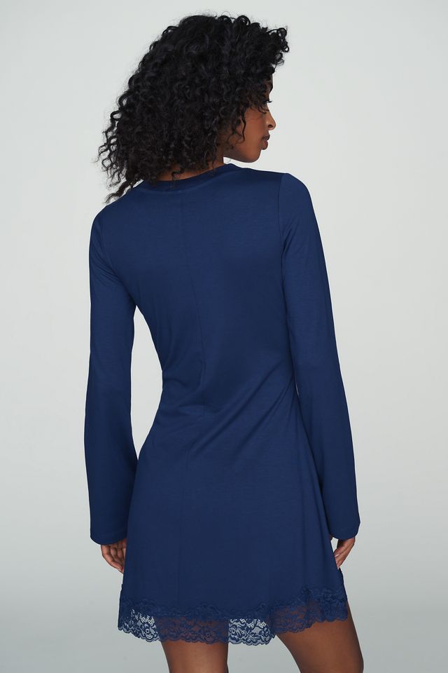 Mini-robe en tricot à bordure en dentelle By Anthropologie #2