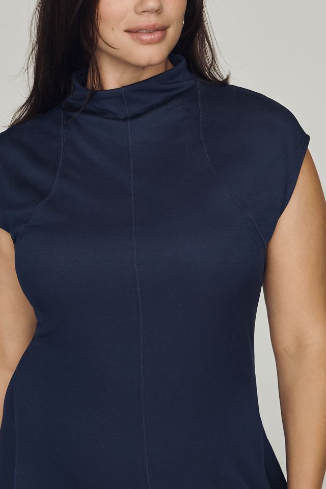 By Anthropologie Mock-Neck Slim Midi Dress #6