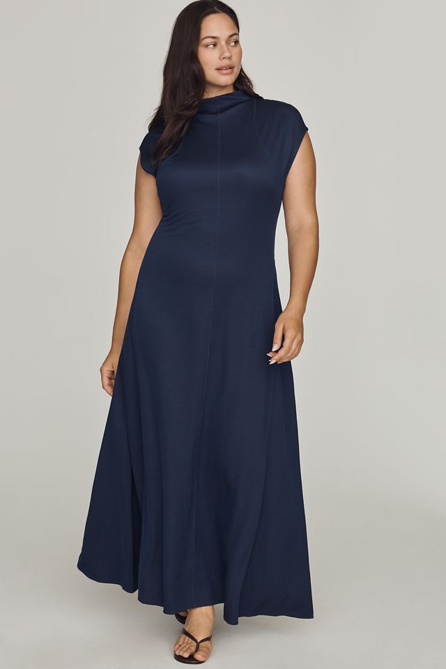 By Anthropologie Mock-Neck Slim Midi Dress #4
