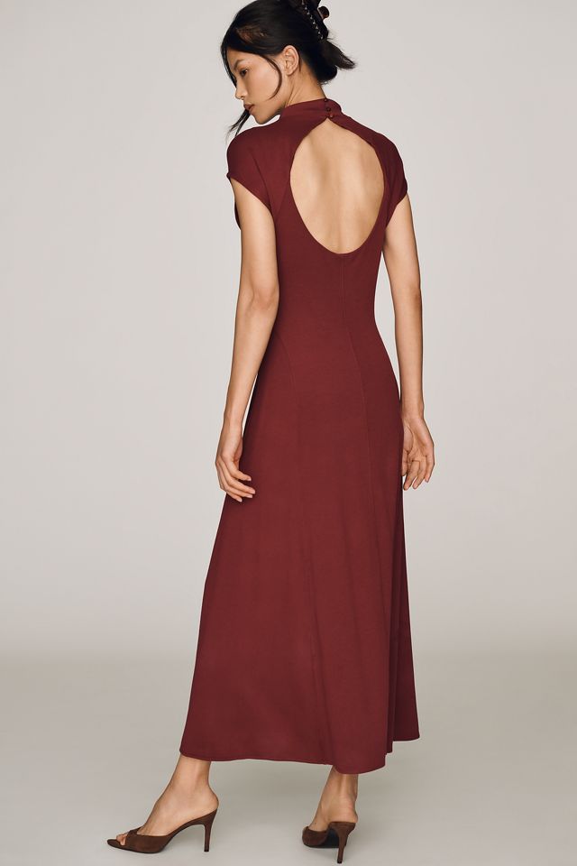 By Anthropologie Mock-Neck Slim Midi Dress #3