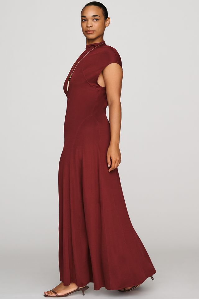 By Anthropologie Mock-Neck Slim Midi Dress #5