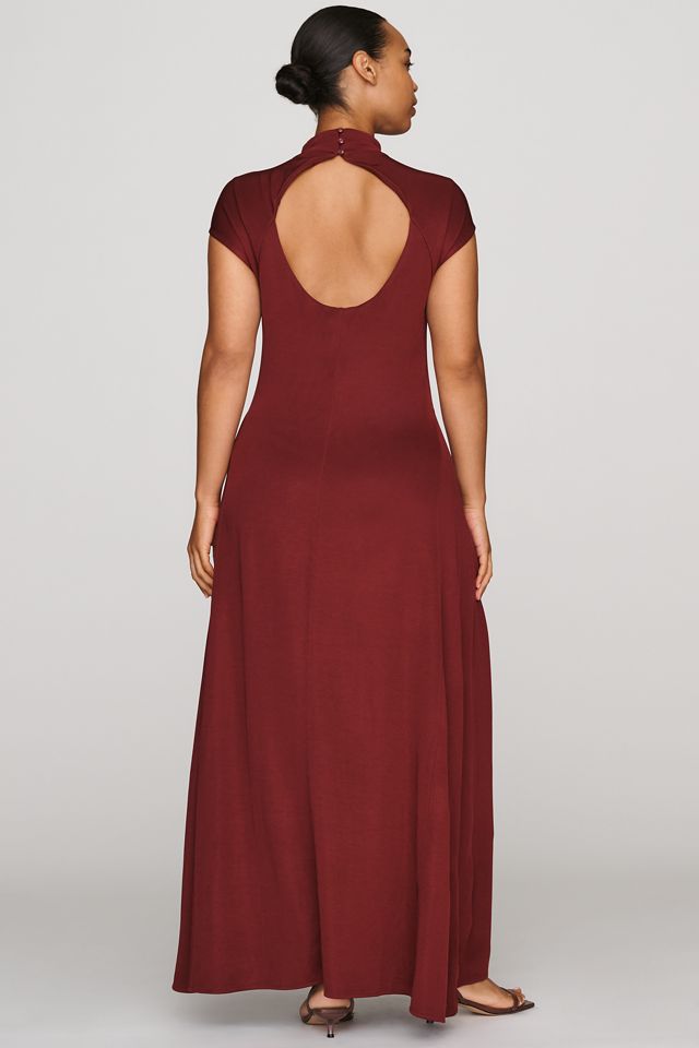 By Anthropologie Mock-Neck Slim Midi Dress #6