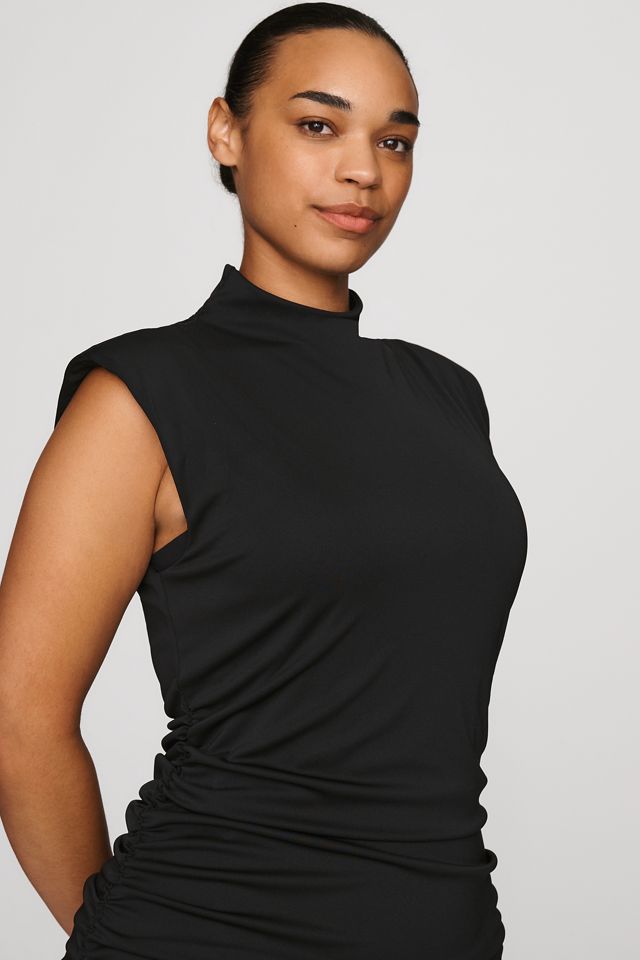 Maeve Sleeveless Ruched Mock-Neck Dress #7
