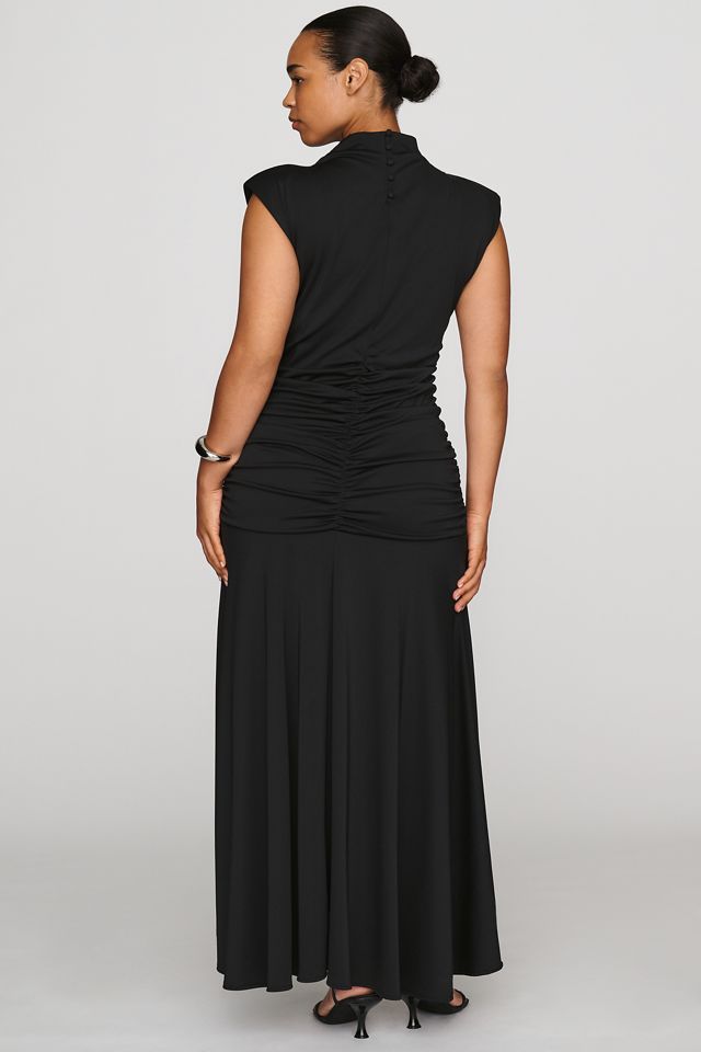 Maeve Sleeveless Ruched Mock-Neck Dress #9