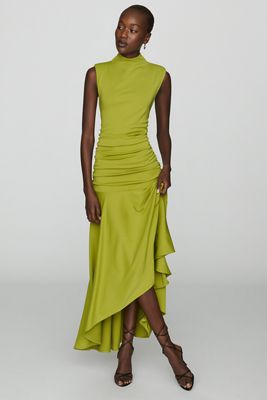 lime green a line dress A-Line Dresses CL135910327 glam Azazie August Women's size:20W