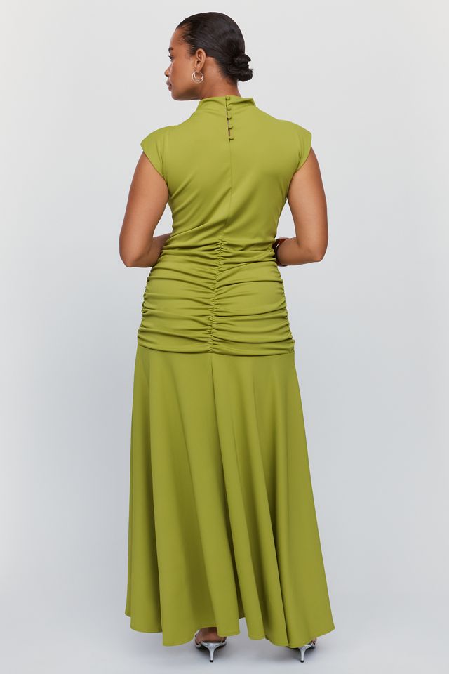 Maeve Mock Ruched Neck Dress #7