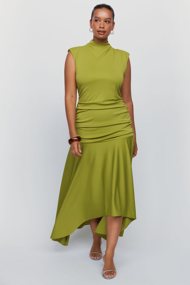 Maeve Mock Ruched Neck Dress #4