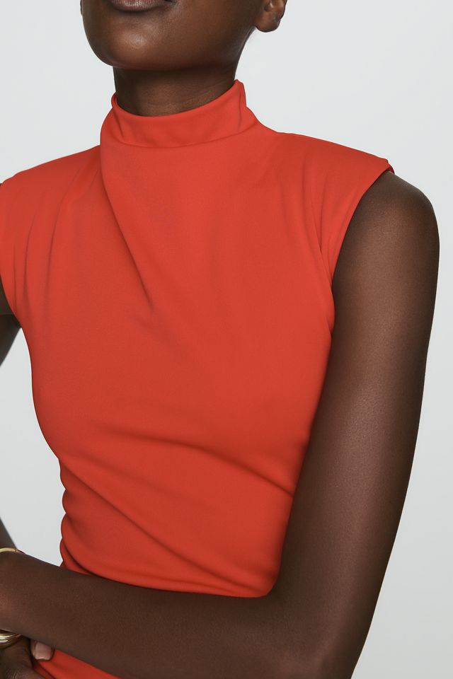 Vestido Maeve Sin Mangas Fruncido con Cuello Alto #2