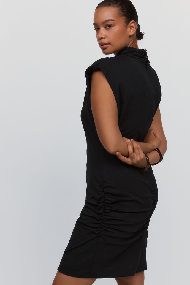 Maeve Mock-Neck Ruched Mini Dress #6