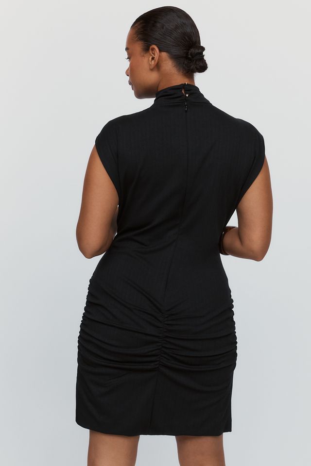 Maeve Mock-Neck Ruched Mini Dress #7