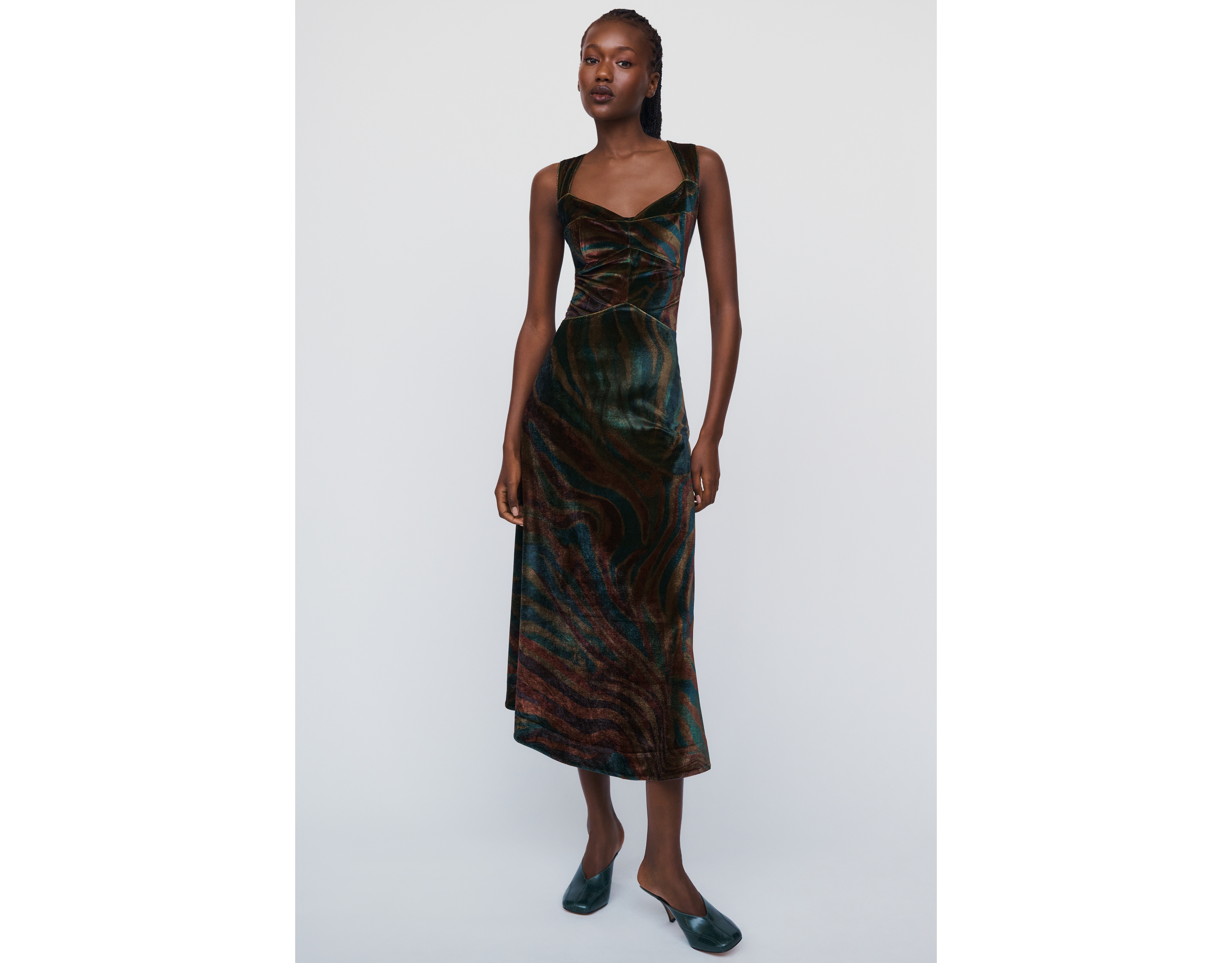 Maeve Jocelyn Velvet Midi Dress