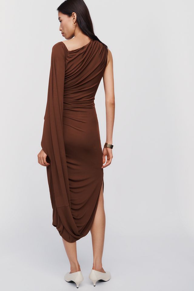 By Anthropologie Knit Draped Midi Dress #2