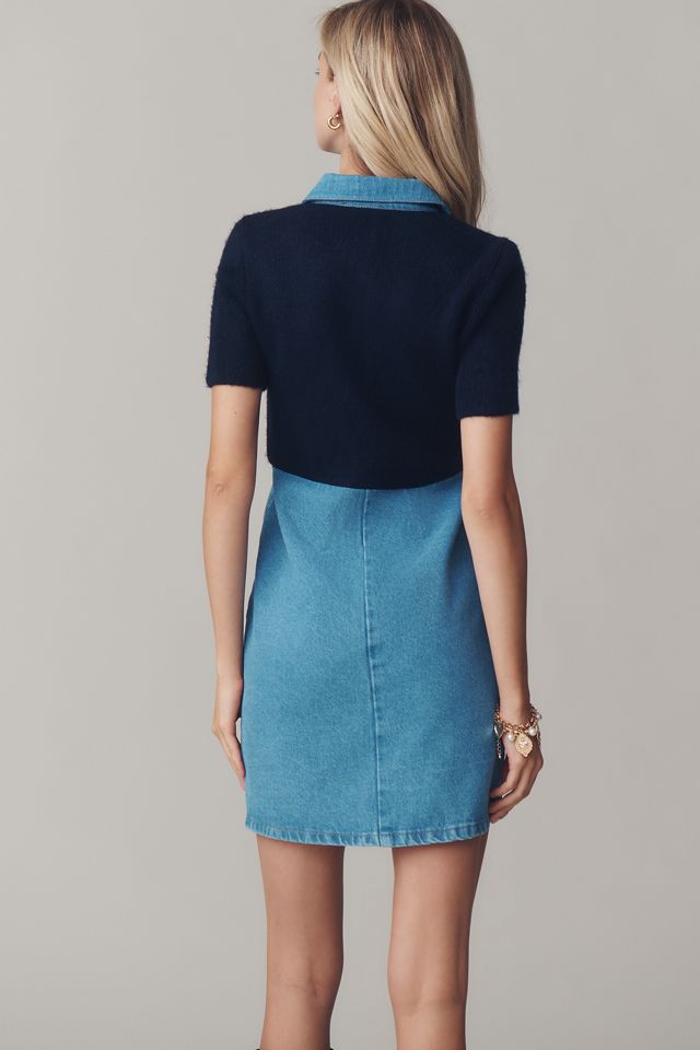 Pilcro Denim Sweater Shirt Dress #1