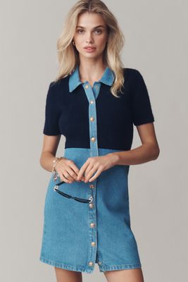 Pilcro Denim Sweater Shirt Dress