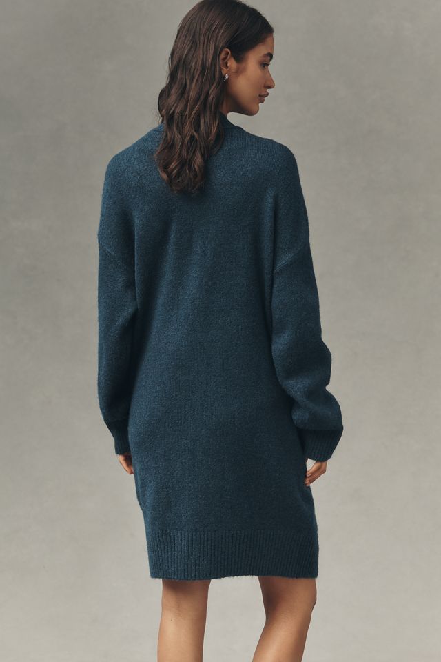 By Anthropologie Long-Sleeve Embellished Sweater Mini Dress #2
