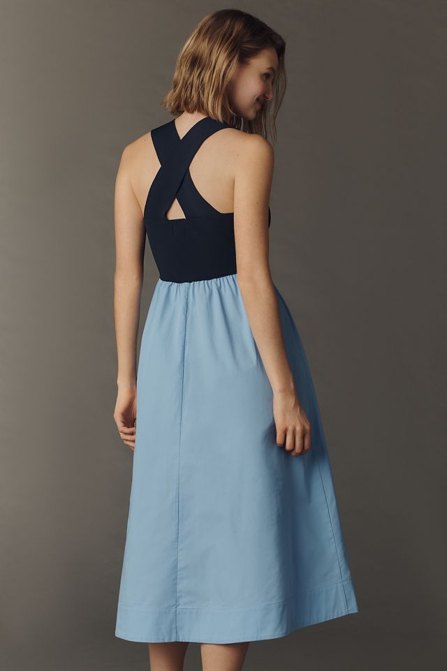 Maeve Sleeveless Crossback Twofer Midi Dress #2