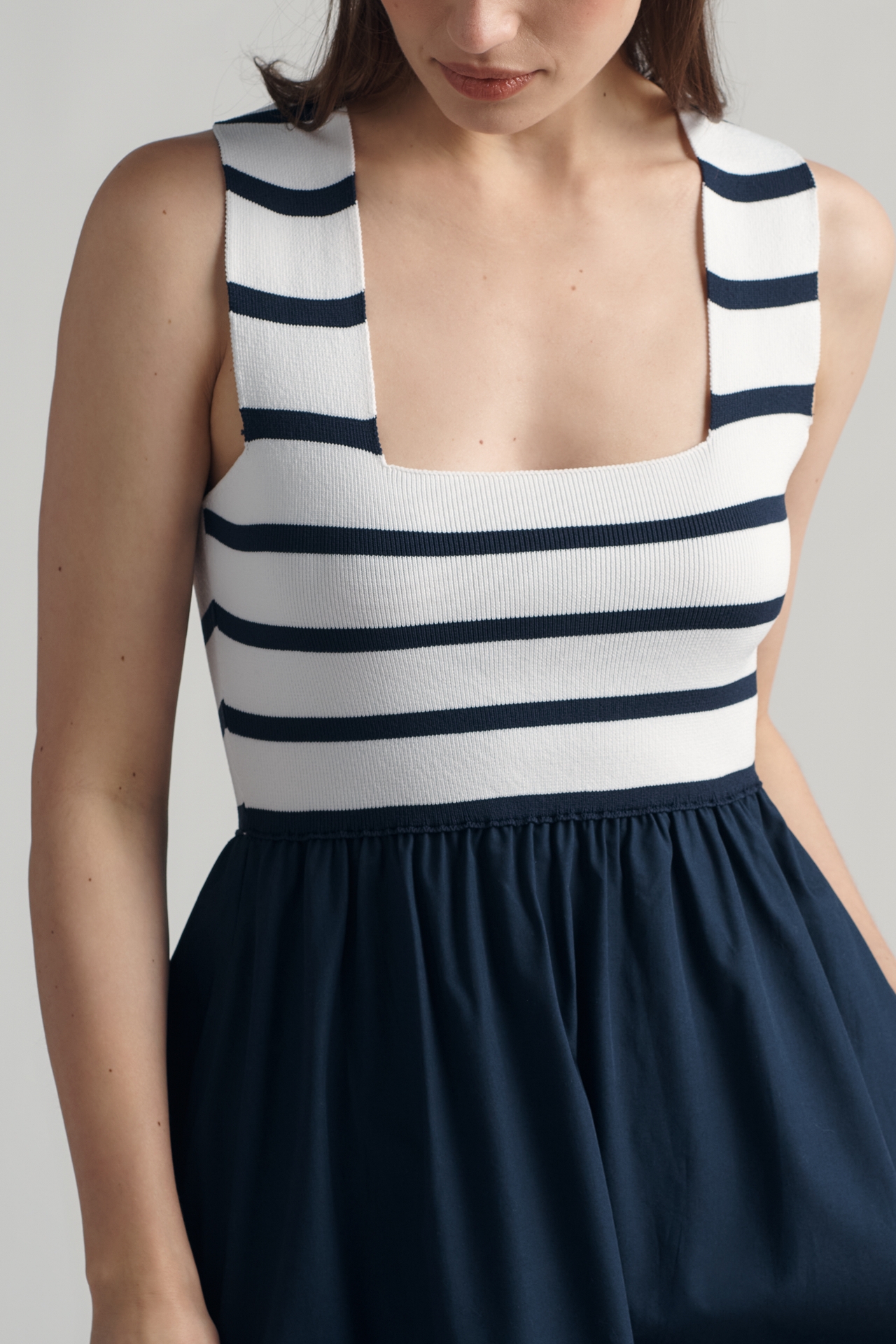 Maeve Sleeveless Crossback Twofer Midi Dress