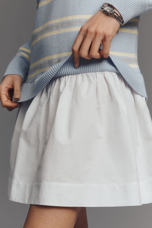 maeve long-sleeve twofer mini dress Long-Sleeve Twofer Pinafore Mini Dress