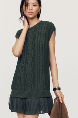 By Anthropologie Delphine Twofer Mini Sweater Dress