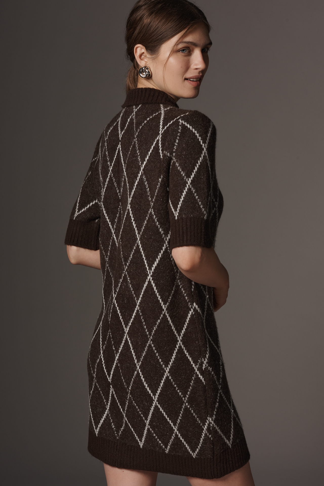 By Anthropologie Short-Sleeve Sweater Shift Dress