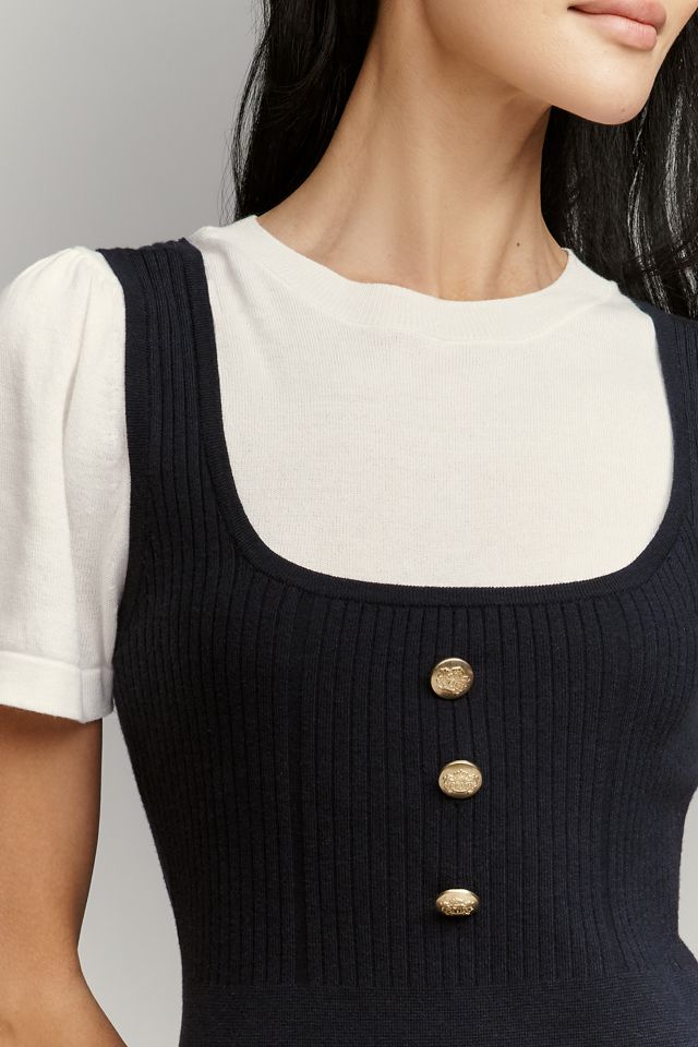 Maeve Twofer Double-Breasted Mini Dress | Anthropologie