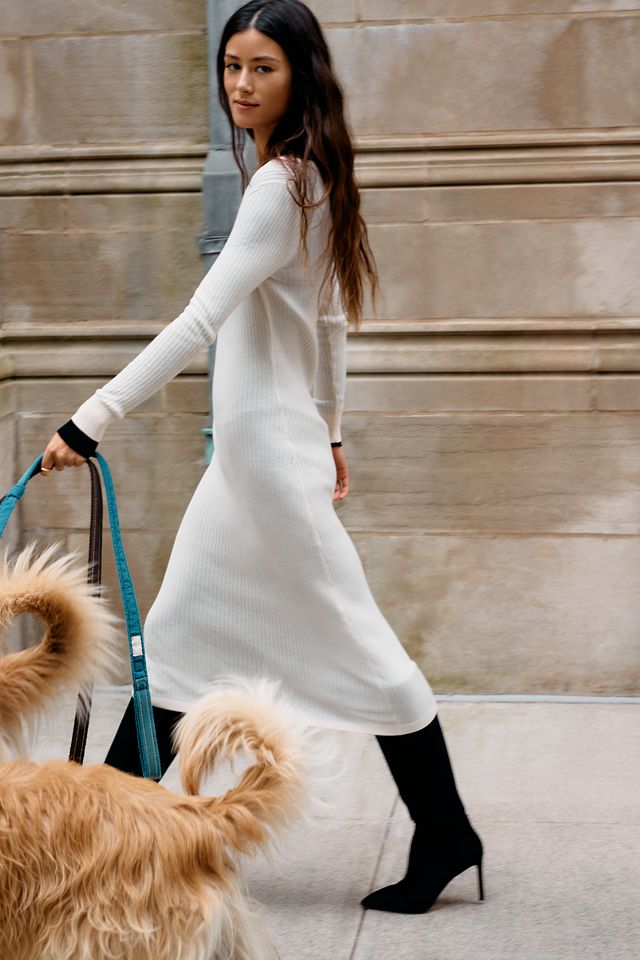 Abito Midi a Maglione in Jersey a Strati By Anthropologie #3