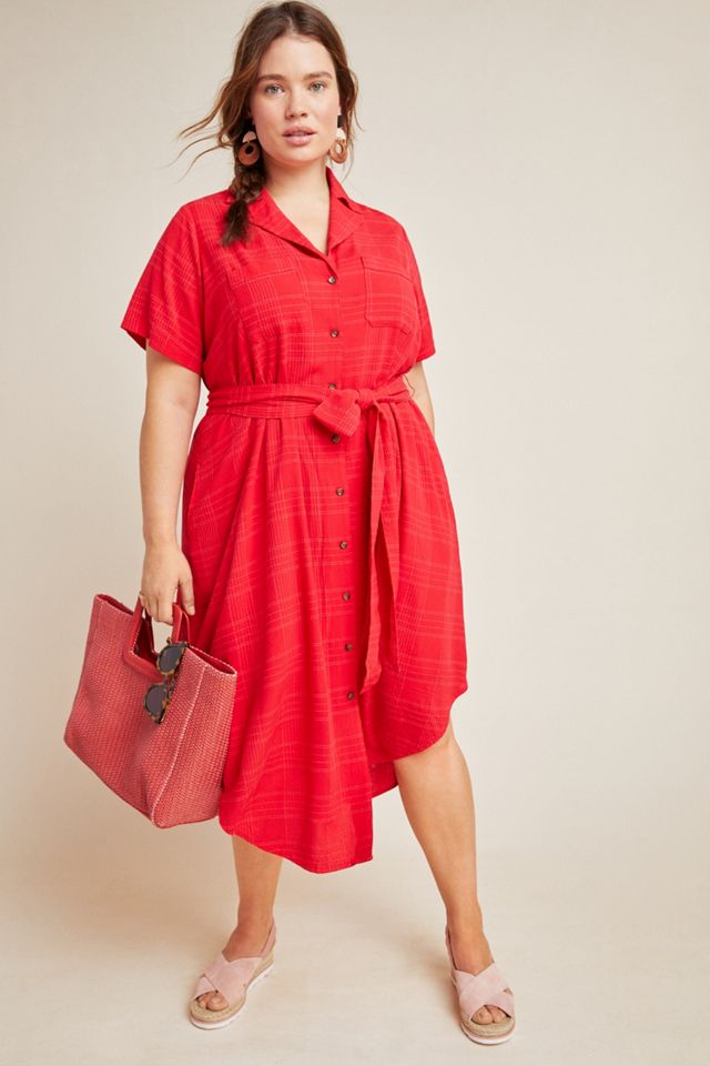 Maeve Aria Textured Shirtdress #1