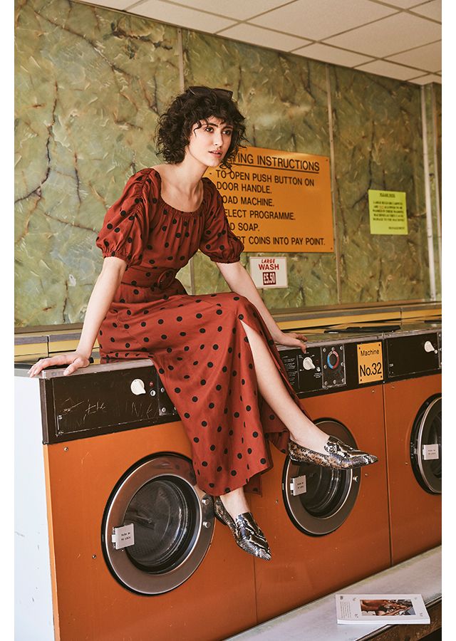 Jolie Printed-Belted Maxi Dress #1