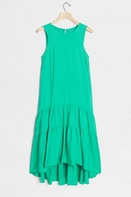 Maeve Marlene Tiered Maxi Dress In Pink | ModeSens