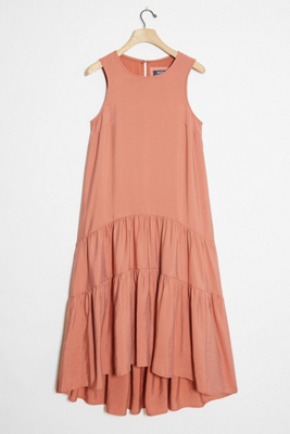 Maeve Marlene Tiered Maxi Dress In Pink | ModeSens