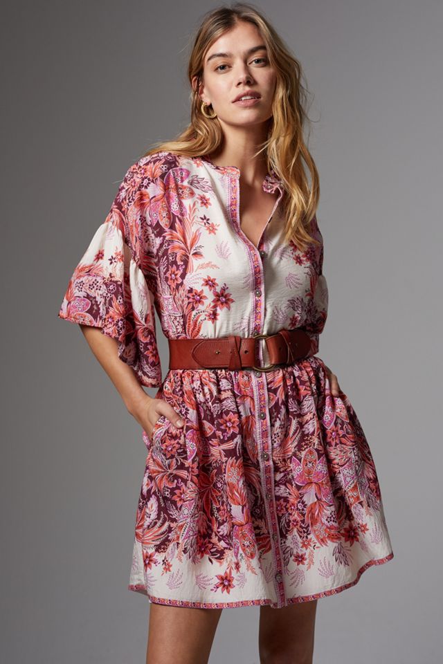 Flared Print Mini Dress | Anthropologie UK