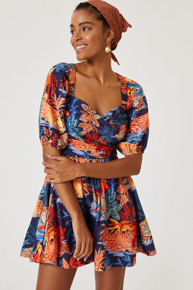 Puff-Sleeve Mini Dress | Anthropologie