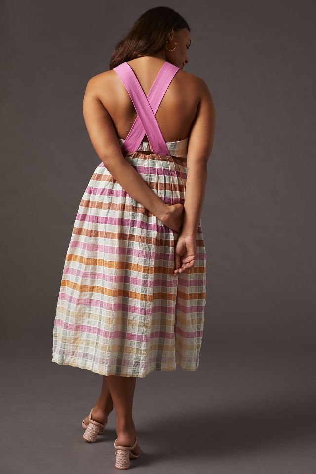 Anthropologie Maeve Ombre Plaid Midi Sundress Maeve Size sold 22W