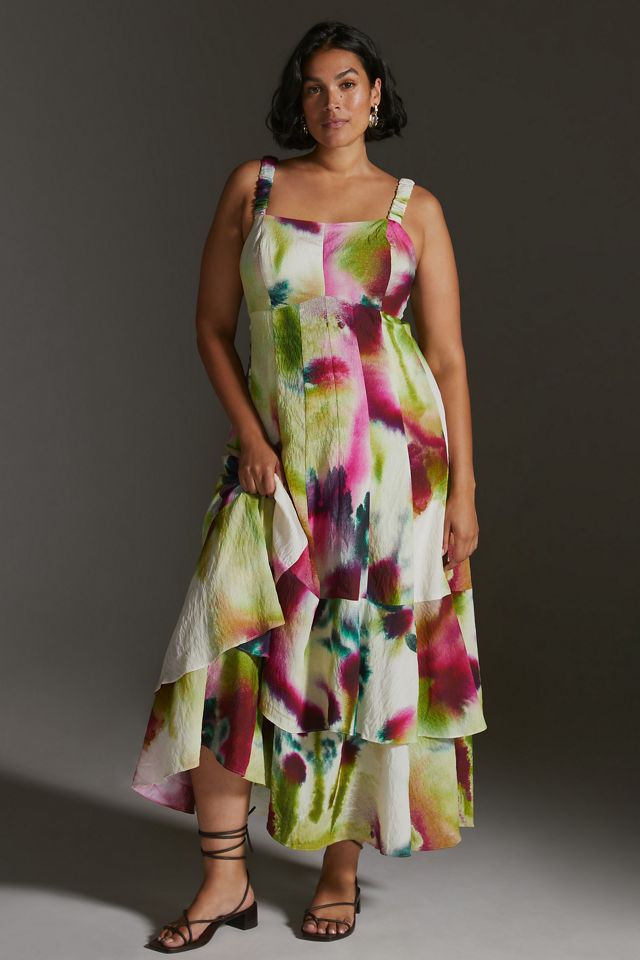 美品【定価2.8万】Anthropologie ダーシャスモックミディドレス 美品【定価2.8万】Anthropologie ダーシャスモックミディドレス