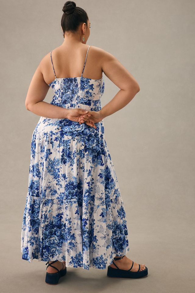 green emerald velvet dress Baltic Born Womens Katherine Maxi Dress | Cream + Rust Floral