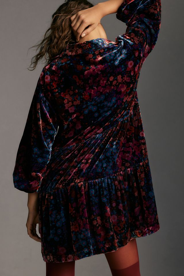 The Bettina Tiered Mini Shirt Dress by Maeve #1