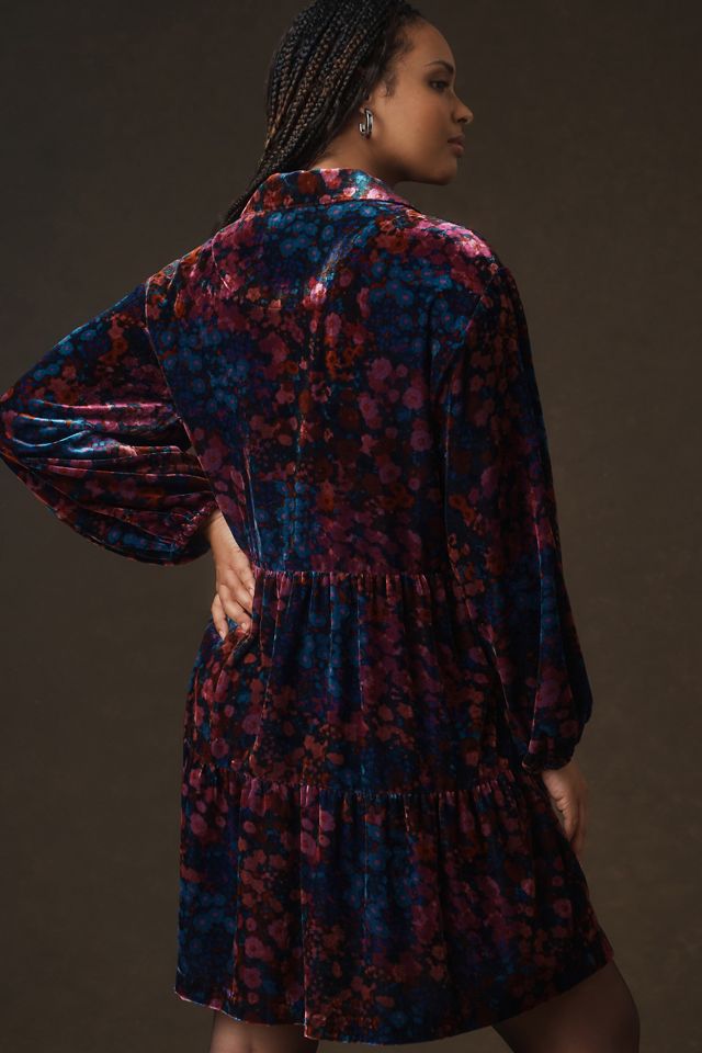 The Bettina Tiered Mini Shirt Dress by Maeve #5